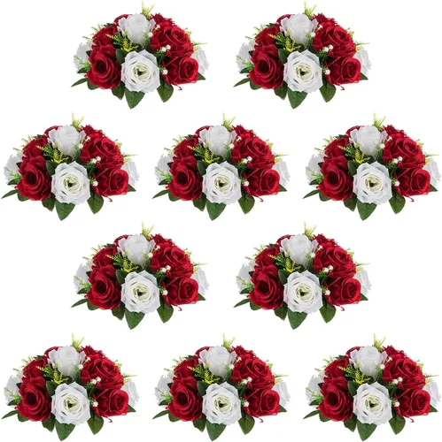 Vista 70 de NUPTIO Rosas Artificiales Negras Flores: Ramo de Flores Falsas Decoraciones de Halloween - 15 Cabezas Centros de Mesa de Rosas Artificiales con Base