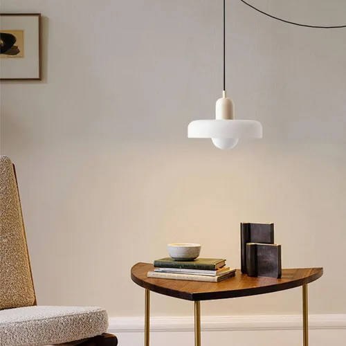 Vista 5 de Lámpara colgante de cristal vintage para isla de cocina, lámpara colgante enchufable con pantalla de vidrio blanco leche, cable enchufable, moderna