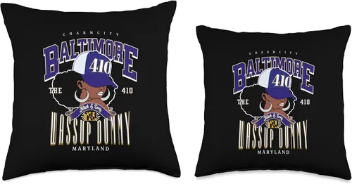 Vista 3 de Celebrate Baltimore with Afro Flair Throw Pillow