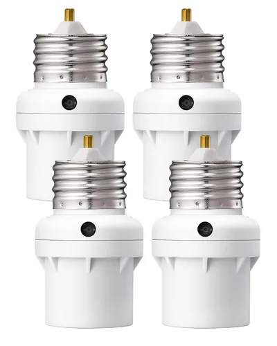 Vista 11 de DEWENWILS - Juego de 2 tomas de sensor de luz, rotación de sensor de 360°, adaptador E26/E27 Soporte de bombilla negro para lámparas de porche