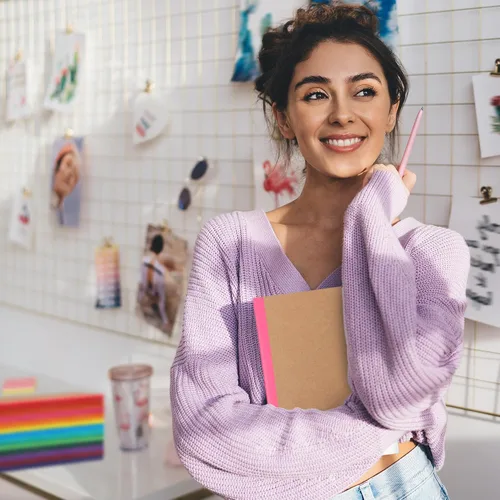Vista 7 de miikoul Cuadernos de composición de 36 piezas a granel, cuadernos rayados A5 de papel kraft con rayas universitarias con espinas de arcoíris, 60