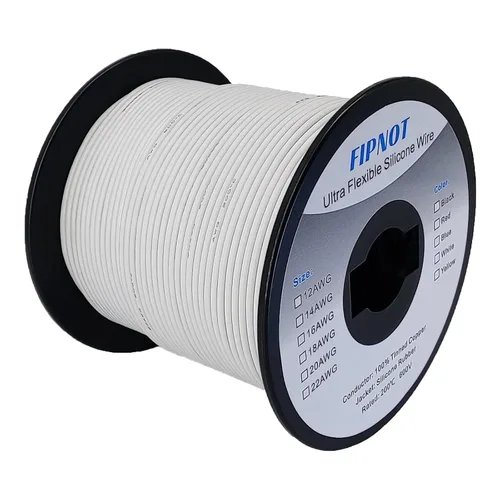 Vista 9 de Cable de 8 AWG Alambre Calibre 8 de Silicona - Carrete Negro de 25 pies, Alambre de Cobre Estañado Trenzado Extra Flexible 8AWG para Soldadura 200℃
