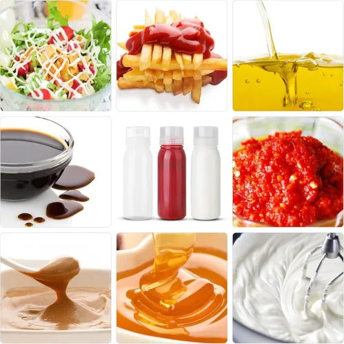 Vista 6 de Botellas exprimibles de condimentos porosos, contenedor de aderezo para ensaladas, botellas exprimibles de condimentos, paquete de 3 botellas de 13