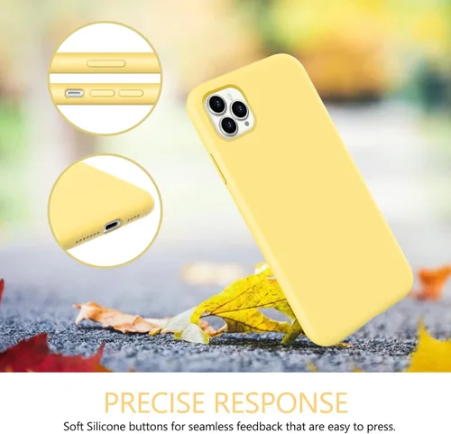 Vista 4 de GUAGUA Funda compatible con iPhone 11 Pro Max de silicona líquida de gel suave, forro de microfibra delgada, con textura, a prueba de golpes