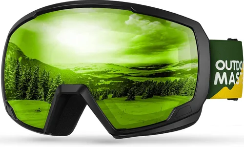 Vista 13 de OutdoorMaster - Lentes de esquí para niños, lentes de snowboard para niños, con protección UV, 100 % esférica, para niños y niñas