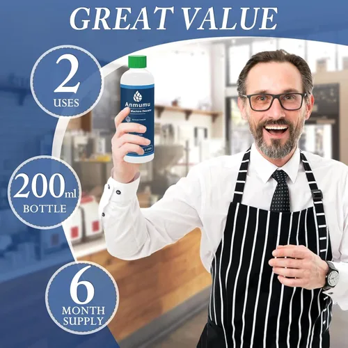 Vista 5 de Anmumu Delonghi* Limpiador descalcificador EcoDecalk para todas las máquinas Delonghi*, solución de descalcificación delonghi* 2 usos