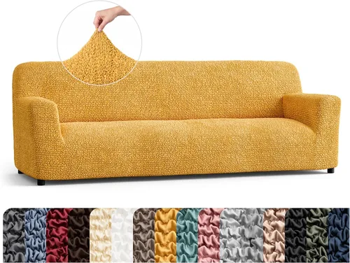 Vista 39 de PAULATO BY GA.I.CO. Funda para Silla - Funda para Sillón - Funda para Sillón - Funda de Tela Suave - Protector de Muebles Elegante de Ajuste Ceniza