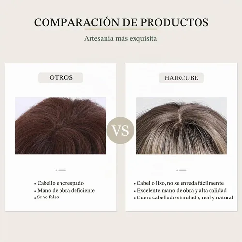 Vista 3 de HAIRCUBE Pelucas de color marrón a rubio con flequillo, pelucas sintéticas de cabello rizado, pelucas de cabello largo ondulado natural resistente