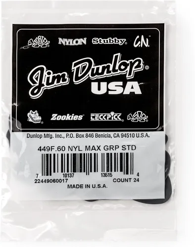 Vista 5 de Jim Dunlop Max-Grip® - Público estándar de nailon de 0.02 in, paquete de 24