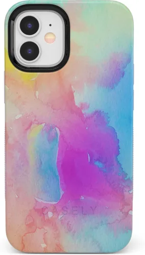 Vista 13 de Casely Funda para iPhone 12/12 Pro Funda de ondas metálicas negras y doradas con cobertura de 360 grados para tu teléfono, recortes precisos