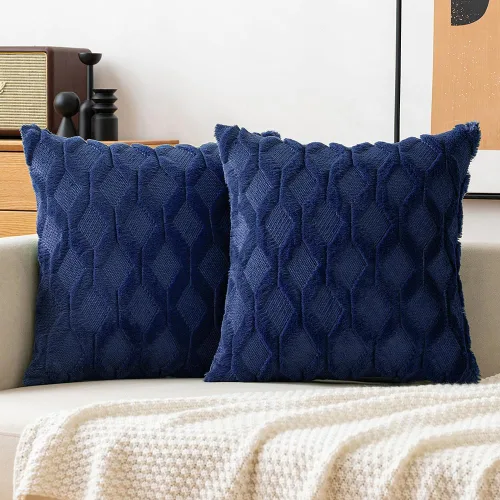 Vista 12 de MIULEE juego de 2 fundas de almohada de lana sintética, bordadas, para sillón, sofá, dormitorio, auto, fundas decorativas