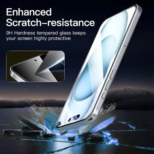 Vista 91 de NEW'C Paquete de 3 protectores de pantalla de privacidad para iPhone Air/iPhone 17 Air (6.5 pulgadas), película de vidrio templado antiespía