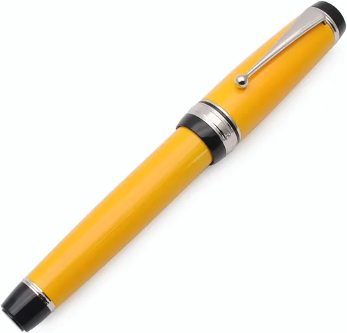 Vista 20 de Pluma estilográfica grande de metal, plumilla mediana de 0,7 mm, incluye convertidor de tinta y 5 cartuchos, acabado brillante pintado al piano Negro