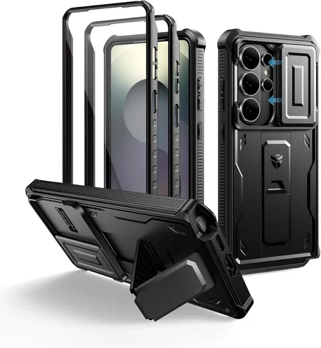 Vista 44 de Dexnor Funda para Samsung Galaxy S24 con Cubierta Deslizante Integrada para Cámara y Protector de Pantalla y Soporte, Funda Resistente a los Golpes
