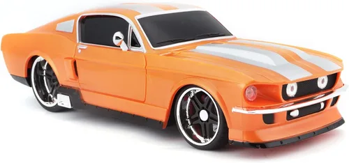 Vista 10 de Maisto Tech R/C 1:24 Escala 2.4 GHz 1967 Ford Mustang GT, Naranja Metálico