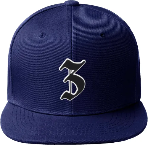 Vista 339 de Daxton Gorra clásica con visera de billete plano con letras del alfabeto inglés antiguo de la A a la Z