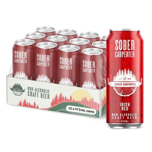 Vista 14 de SOBER CARPENTER - Cerveza sin alcohol de trigo blanco estilo belga, cerveza artesanal para todas las ocasiones, licores sin alcohol y alternativa al