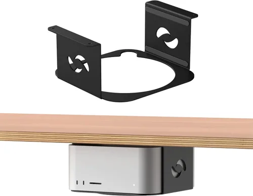 Vista 9 de HumanCentric Soporte para debajo del escritorio compatible con Mac Studio, soporte de montaje para M4 M3 M2 M1, disipación de calor, arañazos