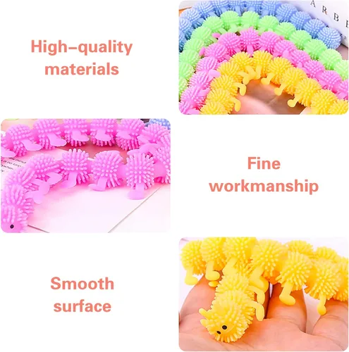Vista 3 de Paquete de 12 juguetes elásticos para ansiedad, juguetes sensoriales de cuerda elástica, coloridas cuerdas elásticas para regalo del día del niño