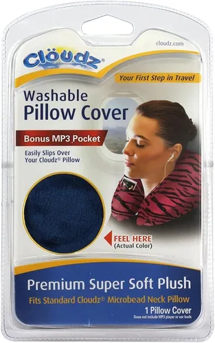 Vista 3 de Funda para almohada Cloudz, Poliéster & Mezcla de poliéster, Azul, Estándar