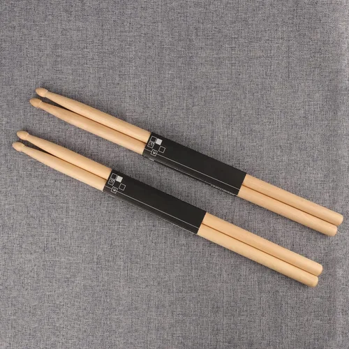 Vista 5 de Baquetas, 12 pares de baquetas 5A, 16 pulgadas, baquetas clásicas con punta de madera a granel, baquetas 5A, baquetas de madera de arce, por