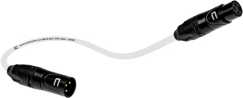 Vista 9 de Cable de conexión DMX XLR de 3 pines macho a hembra, 0.5 pies (6 pulgadas), color azul, cable de datos DMX512 de 120 ohmios para luces de escenario