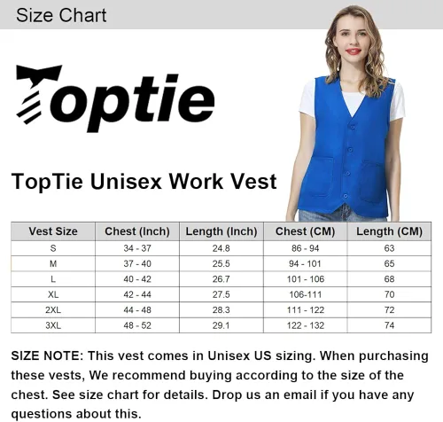 Vista 7 de TopTie chaleco para uniforme de voluntario de supermercadochaleco de seguridad para trabajar