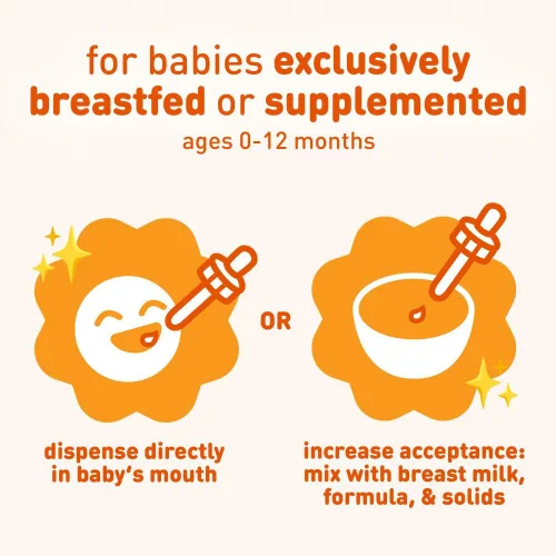 Vista 9 de Enfamil D-Vi-Sol Suplemento líquido de vitamina D gotas para bebés, apoyo a dientes y huesos fuertes en bebés recién nacidos, fácil de usar, sin
