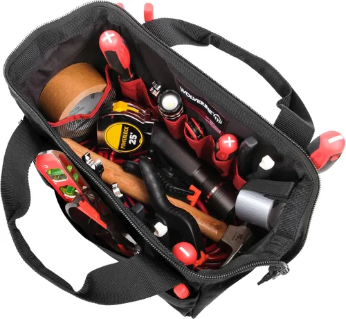 Vista 6 de WOLVERINE Tool Bag Tote Utility Roll Durable Nailhead Nylon, Adjustable Straps, and Versatile Pockets