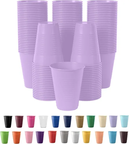 Vista 20 de Party Solids Vasos de plástico negros - 12 onzas, paquete de 100