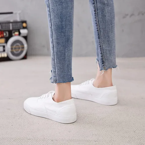 Vista 6 de Tenis de lona para mujer, de corte bajo, para caminar y correr