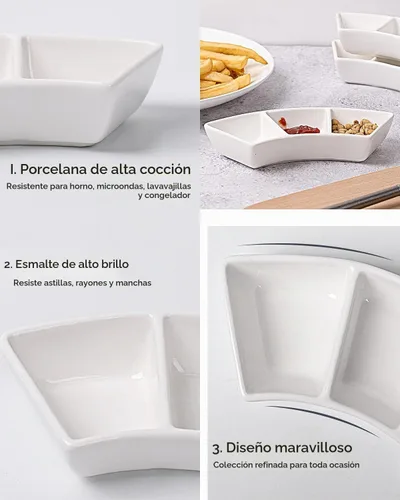 Vista 6 de DELLING Juego de cuencos de cerámica para salsa, platos de inmersión de 3 onzas, cuencos pequeños para sushi, barbacoa o fondue, ideales
