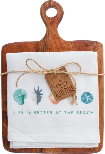 Vista 9 de Karma Gifts - Toalla de té con tabla de cortar, mariposa, talla única
