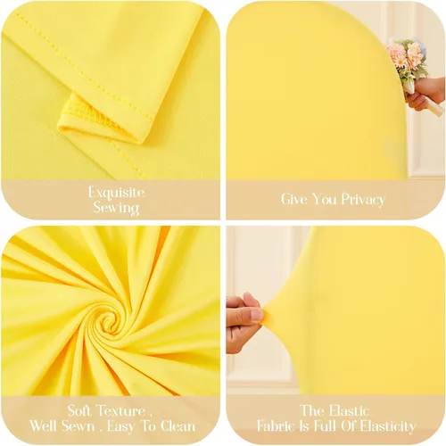 Vista 5 de Juego de 3 fundas elásticas para arco de arco iris de 6, 5, 4 pies, para arco de boda, juego de 3 fundas de elastano ajustadas, de tela azul