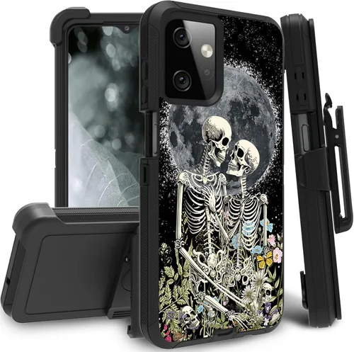 Vista 15 de Funda para Motorola Edge 2021 / Moto Edge 5G UW, protección resistente de 3 capas híbridas a prueba de golpes con funda de clip para cinturón