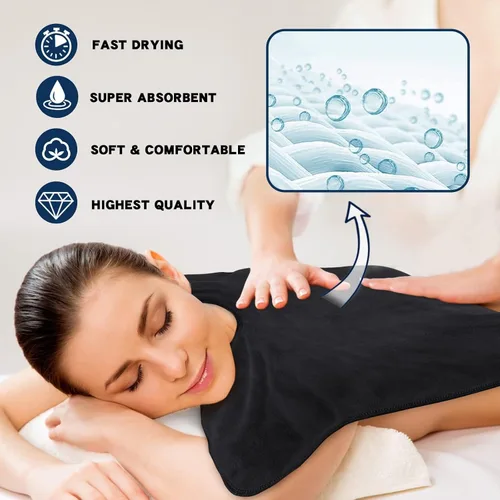 Vista 5 de SINLAND Toallas de Microfibra para Esteticistas para Faciales Eliminación de Mascarillas Envoltorio Facial Paño Facial Suave con Diseño Dividido