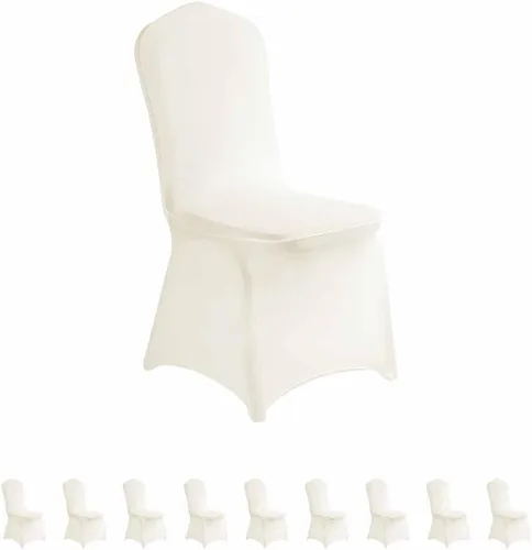 Vista 22 de LZY 6 piezas Fundas de Silla de Spandex Elásticas Fundas Deslizables para Fiestas de Boda, Fundas de Decoración de Sillas de Comedor y Banquete Negro