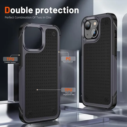 Vista 303 de Jeylly Funda para iPhone SE/Funda para iPhone 5S, Exterior de Plástico Duro que Absorbe Golpes + Interior de Silicona de Goma Defensor contra