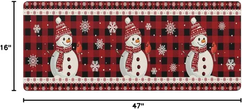 Vista 2 de Tapete de baño con diseño de muñeco de nieve navideño para bañera, antideslizante, de secado rápido y absorbente, tierra de diatomeas, fregadero
