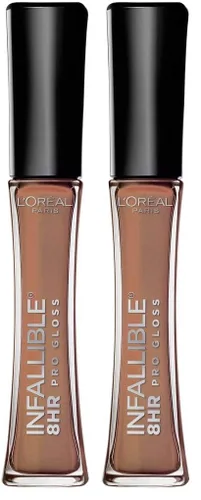 Vista 23 de L'Oreal Paris Makeup Infallible - Brillo labial hidratante de 8 horas, pétalo nude, 0.21 onzas líquidas Pétalo Desnudo