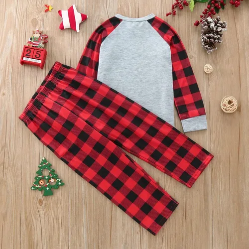Vista 4 de Pijamas familiares a juego para la familia, conjunto de pijamas familiares, pijamas de Navidad para la familia