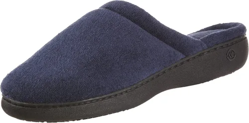 Vista 11 de isotoner Pantuflas tipo zueco bordadas extra pequeñas para mujer Flor gris jaspeado festoneada