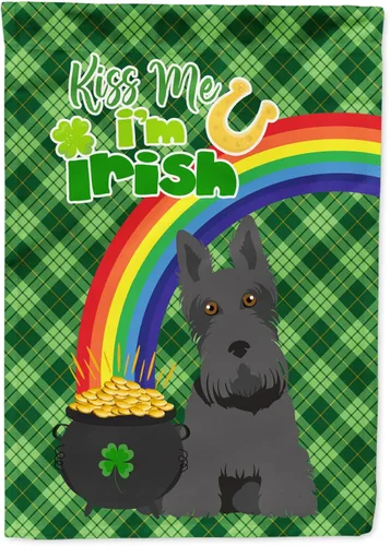 Vista 69 de Caroline's Treasures WDK4731GF - Bandera decorativa para jardín del día de San Patricio, color negro y tostado, Airedale Terrier, para jardín