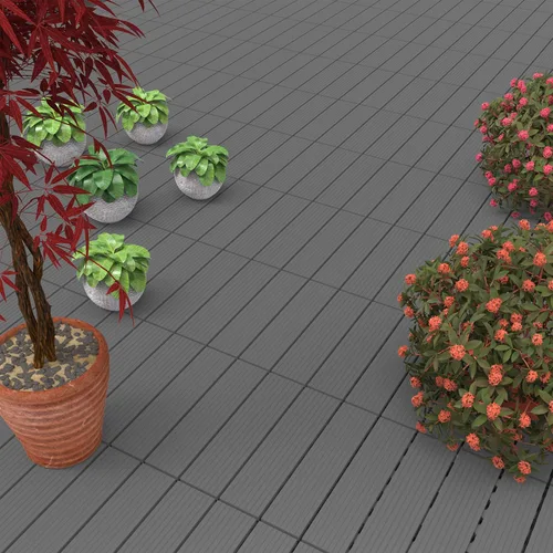 Vista 3 de Pure Garden 50-LG1189 - Azulejos de patio y cubierta, diseño de tablilla entrelazada, para exteriores, pavimentado de pisos, resistente a