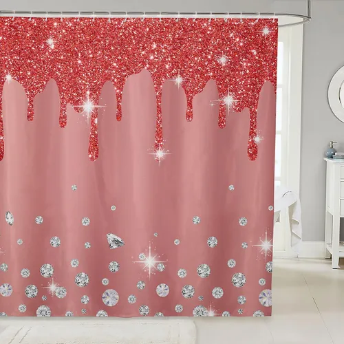Vista 11 de Cortina de baño de flores de margarita para niños y niñas, cortina de ducha floral para decoración de baño, 72 x 72 pulgadas, retro, floral