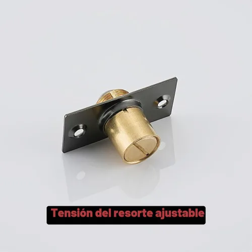 Vista 5 de JQK Herrajes para puerta de clóset, acero inoxidable ajustable con placa de golpeo, bronce antiguo, paquete de 2 unidades, HBC100-QG-P2