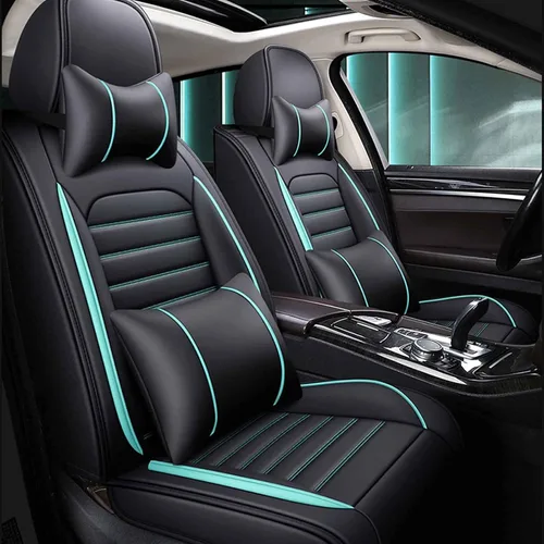 Vista 2 de Car Seat Cover Waterproof Full Set Leather, for Opel Astra H J G Mokka Insignia Cascada Corsa Adam Ampera Andhra Zafira, Leather 5-Seat Car Seat