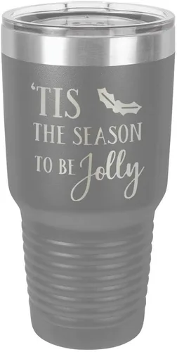 Vista 16 de TIS THE SEASON TO BE JOLLY Engraved - Vaso de acero con revestimiento de polvo grabado con láser, taza de viaje, libre de BPA, con camello polar