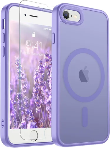 Vista 21 de SUPFINE Funda magnética para iPhone SE 2022 (3ª)/2020 (2ª), iPhone 8 (compatible con MagSafe) (protección contra caídas de grado militar), funda