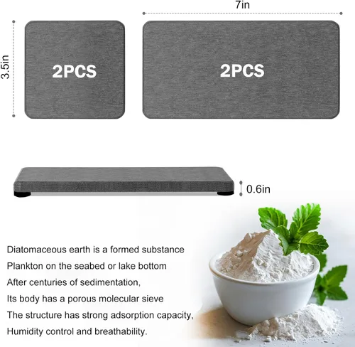 Vista 6 de Bandeja de piedra absorbente de agua para fregadero, bandeja de fregadero de piedra de secado rápido, bandejas de diatomita absorbentes de agua